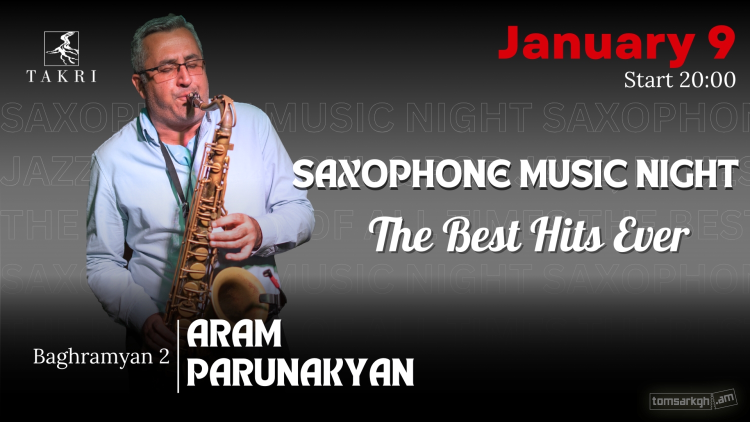 Saxophone Music Night Aram Parunakyan